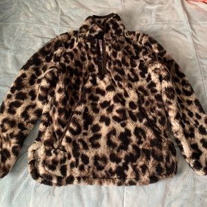 cheetah print sherpa